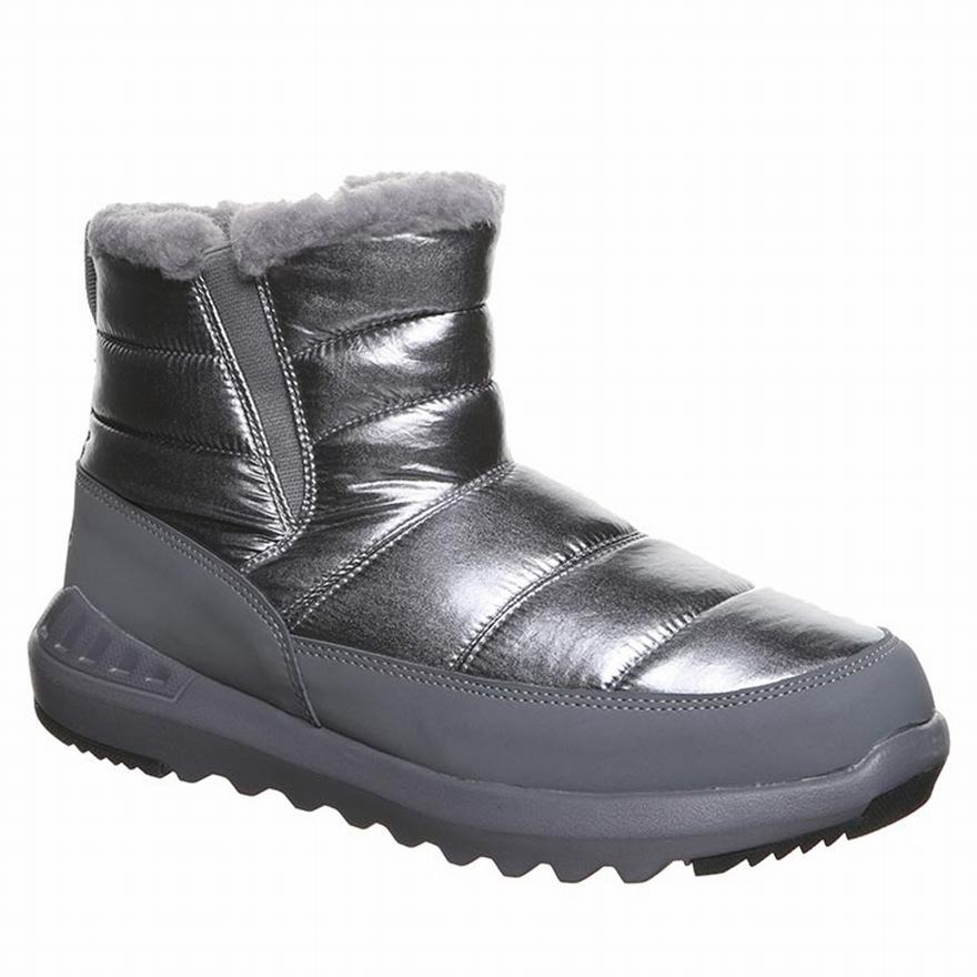 Bearpaw Puffy Snow Boots UK - Women's Boots Silver ||THSGWX-654||